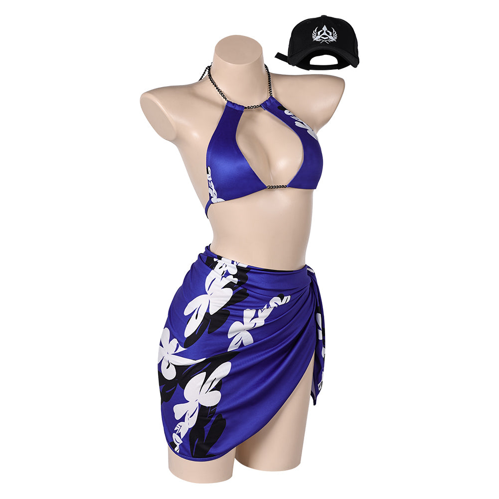 Tekken 8 Reina Maillot de Bain Bikini Violet Cosplay Costume