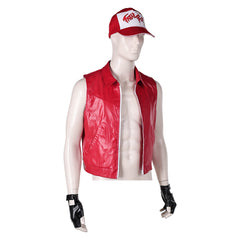 Tekken 8 Terry Veste Rouge+Chapeau+Gants Cosplay Costume