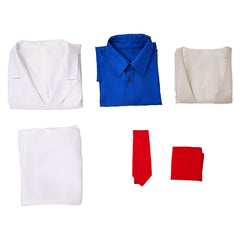 The Dinner Table Detective(2025) Kazamatsuri Kyouichirou Tenue Blanche Cosplay Costume