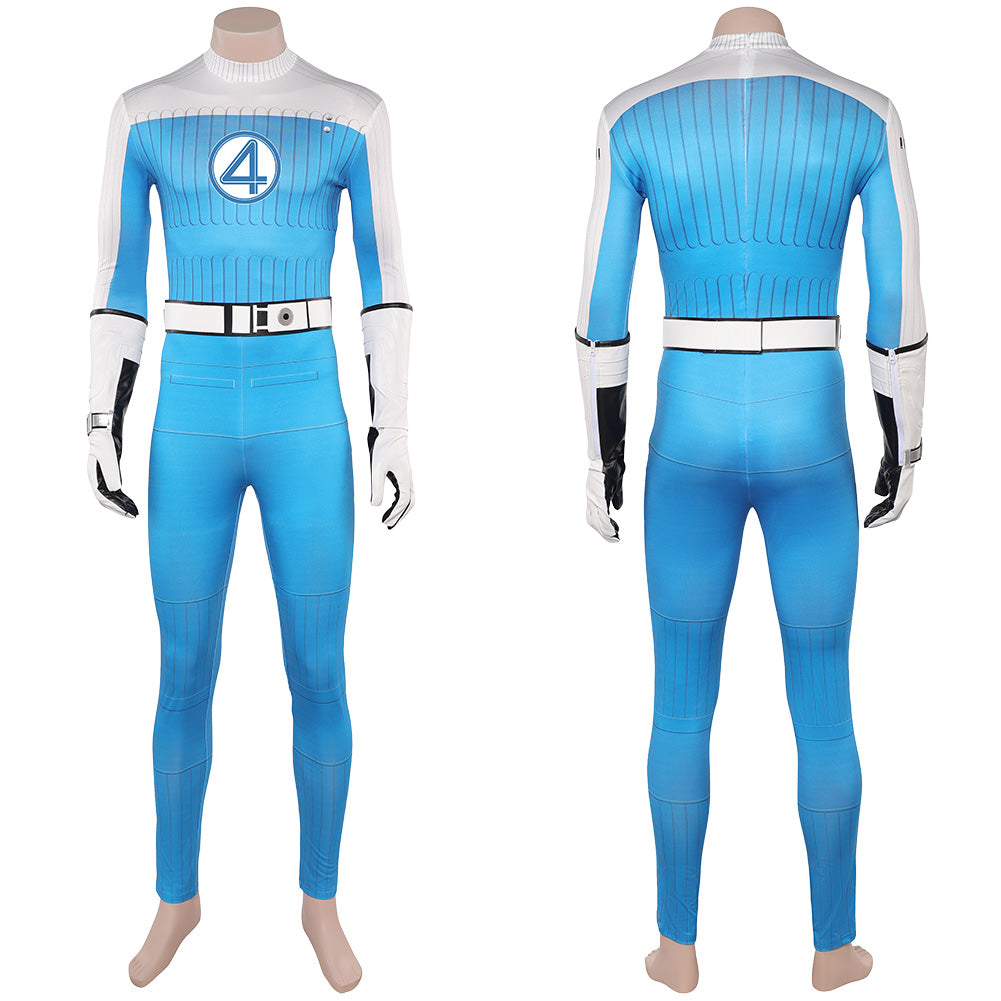 The Fantastic Four: First Steps(2025) Human Torch Combinaison Bleue Claire Cosplay Costume