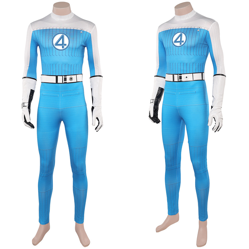 The Fantastic Four: First Steps(2025) Human Torch Combinaison Bleue Claire Cosplay Costume
