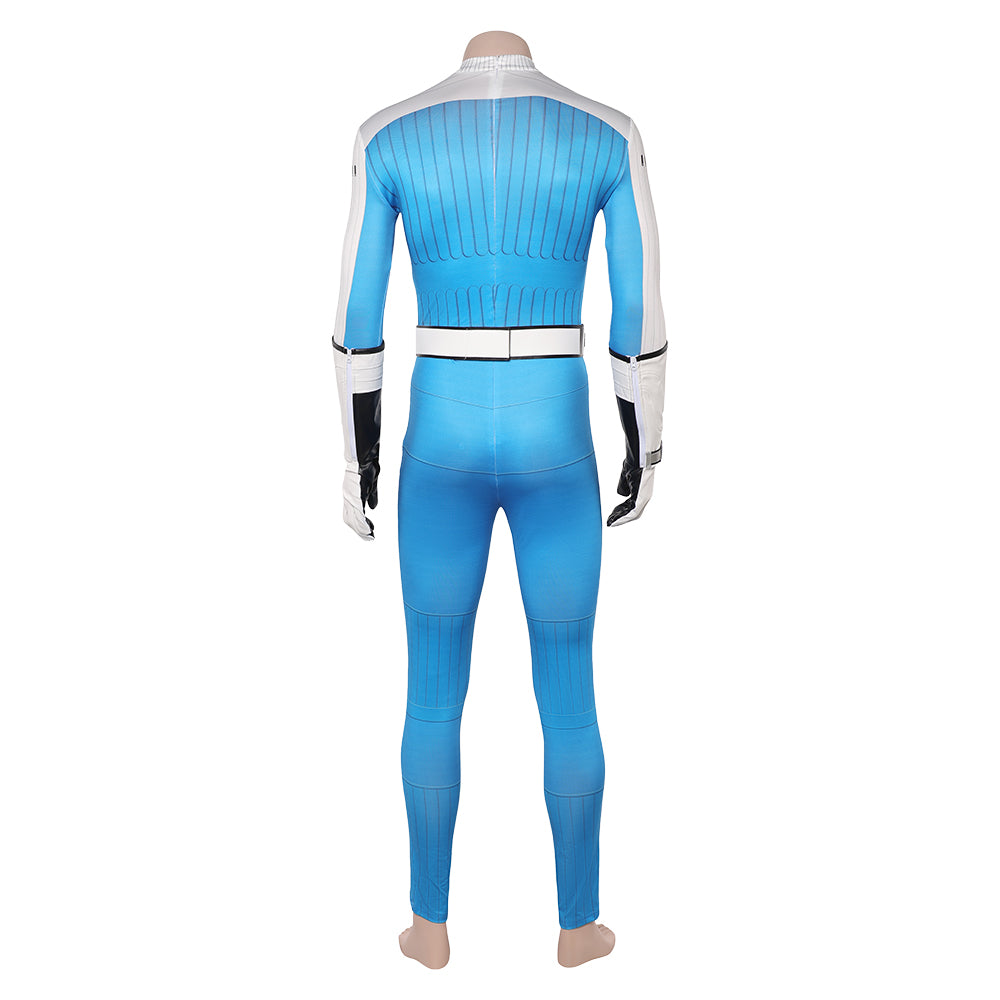The Fantastic Four: First Steps(2025) Human Torch Combinaison Bleue Claire Cosplay Costume