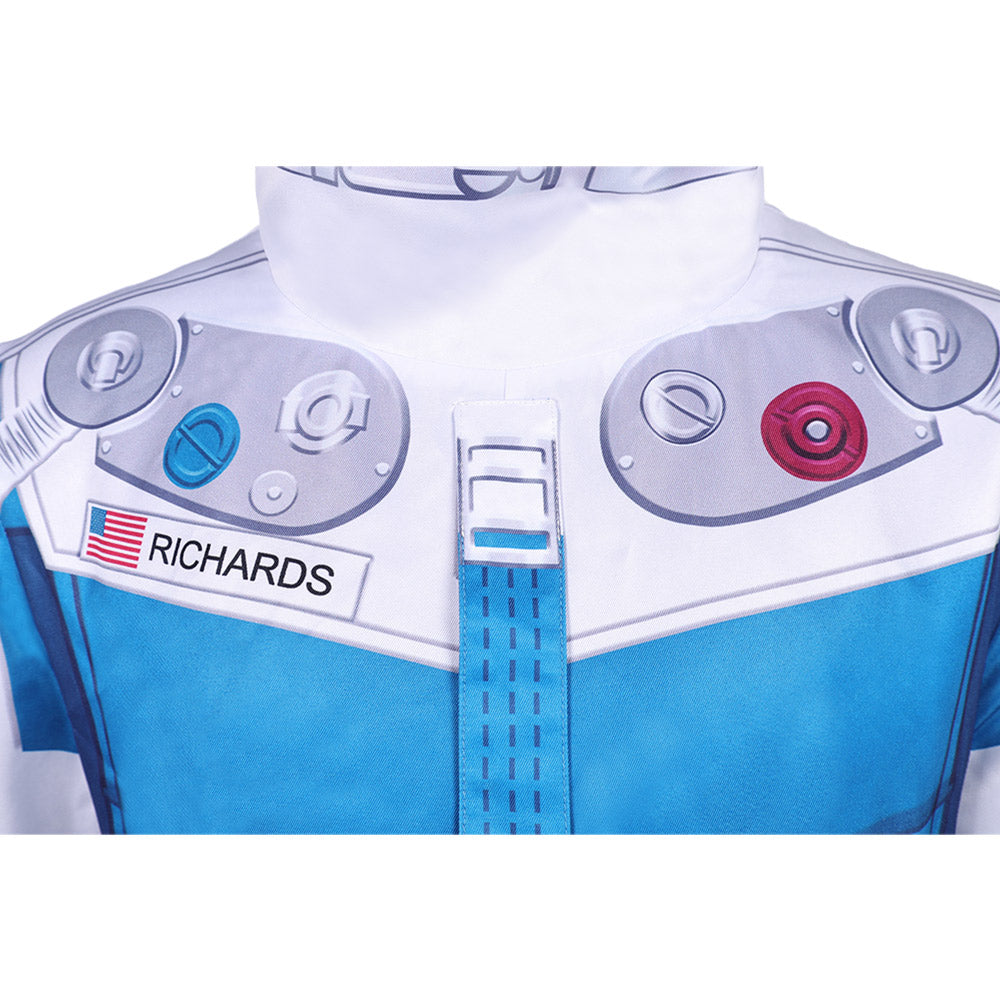 The Fantastic Four: First Steps(2025) Human Torch Combinaison Spatiale Bleu et Blanche Cosplay Costume