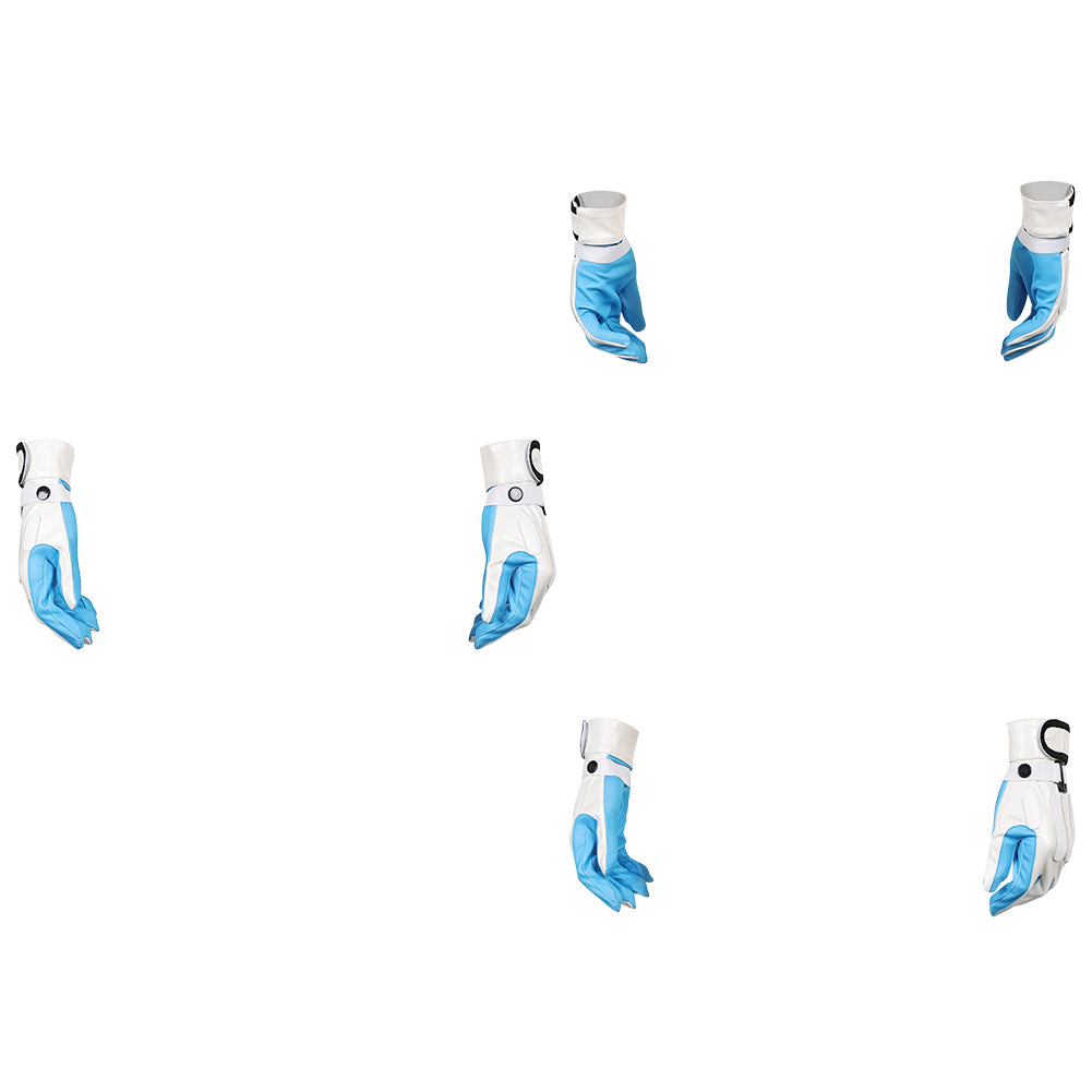 The Fantastic Four: First Steps(2025) Human Torch Gants Bleu et Blanche Cosplay Accessoire