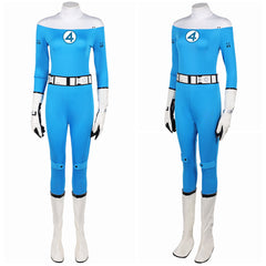The Fantastic Four: First Steps(2025) Invisible Woman Combinaison Bleue Claire Cosplay Costume