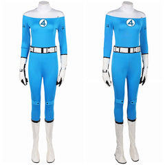 The Fantastic Four: First Steps(2025) Invisible Woman Combinaison Bleue Claire Cosplay Costume