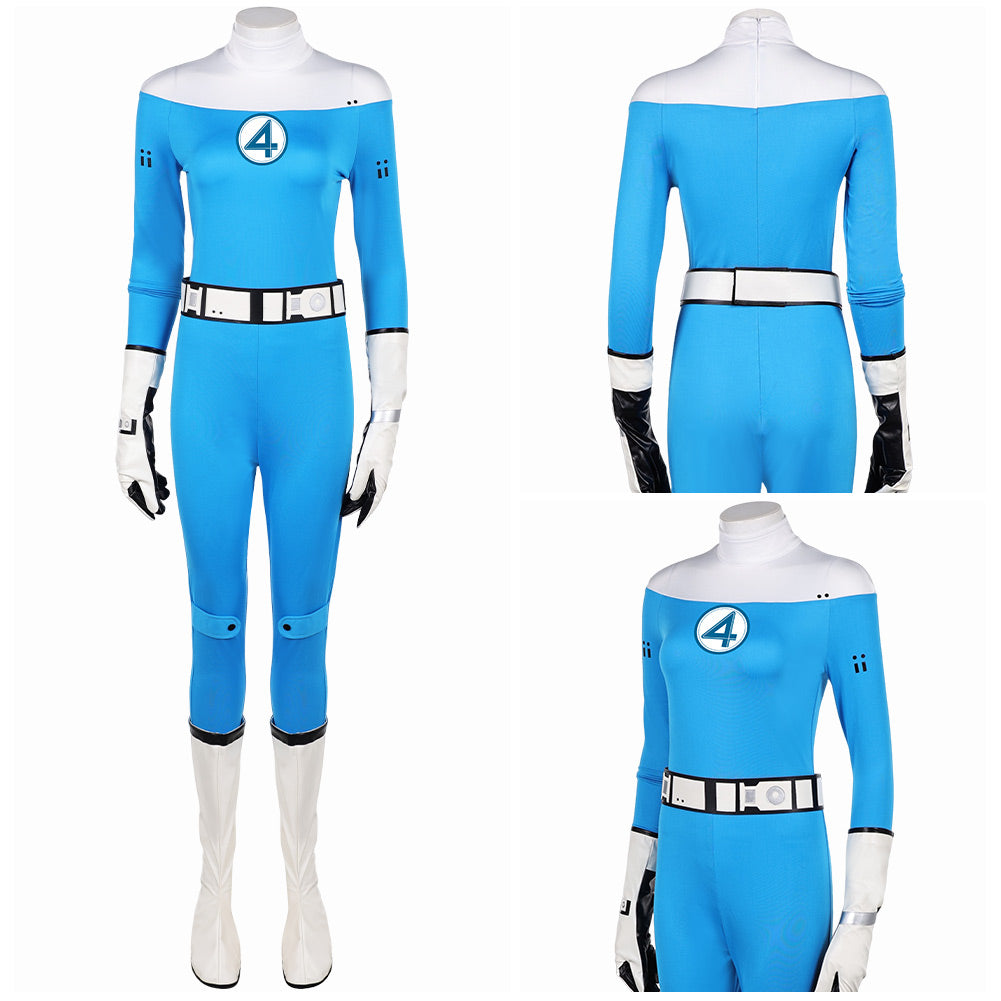 The Fantastic Four: First Steps(2025) Invisible Woman Combinaison Bleue Claire Cosplay Costume