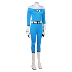 The Fantastic Four: First Steps(2025) Invisible Woman Combinaison Bleue Claire Cosplay Costume