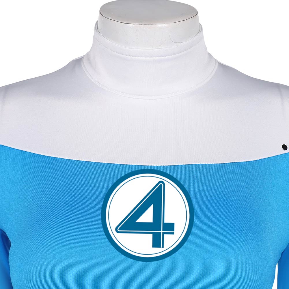 The Fantastic Four: First Steps(2025) Invisible Woman Combinaison Bleue Claire Cosplay Costume