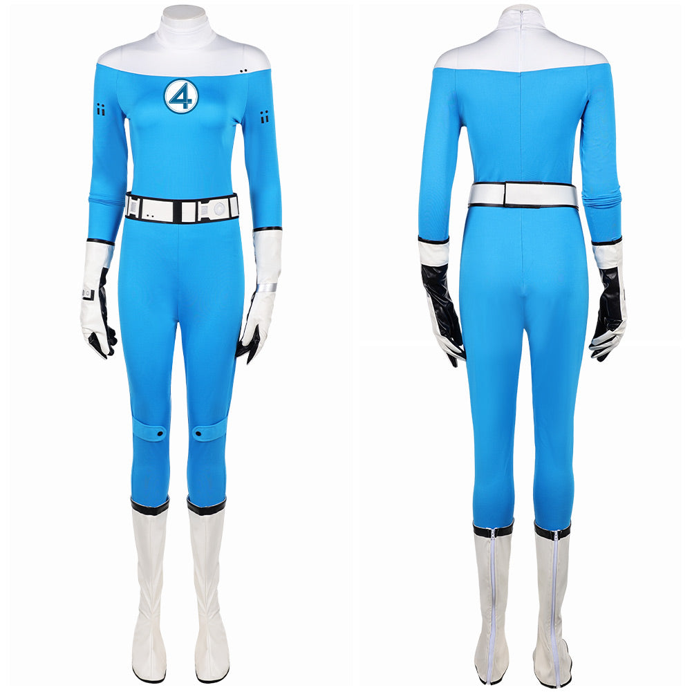 The Fantastic Four: First Steps(2025) Invisible Woman Combinaison Bleue Claire Cosplay Costume