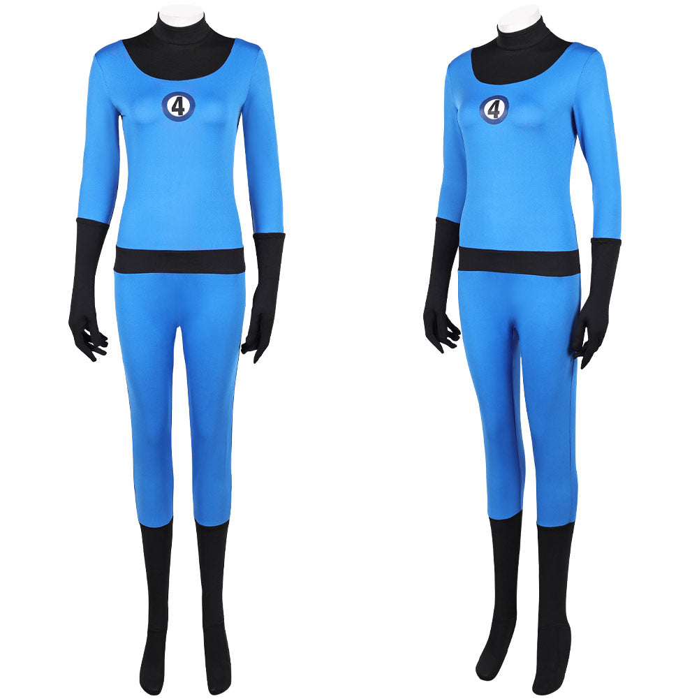 The Fantastic Four: First Steps(2025) Invisible Woman Combinaison Bleue et Noire Cosplay Costume