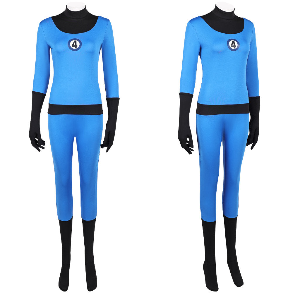 The Fantastic Four: First Steps(2025) Invisible Woman Combinaison Bleue et Noire Cosplay Costume