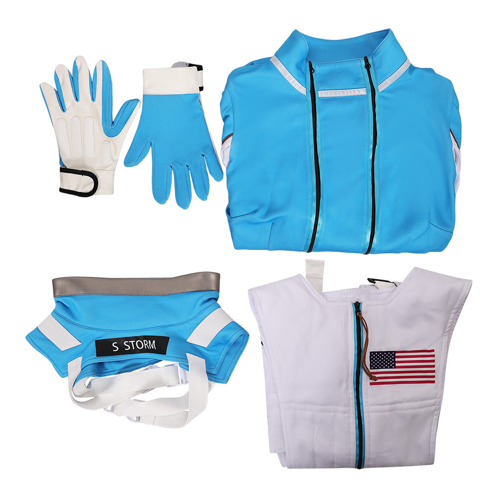 The Fantastic Four: First Steps(2025) Invisible Woman Combinaison Spatiale Bleu et Blanche Cosplay Costume