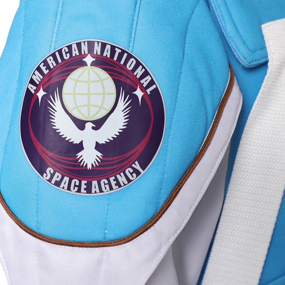 The Fantastic Four: First Steps(2025) Invisible Woman Combinaison Spatiale Bleu et Blanche Cosplay Costume