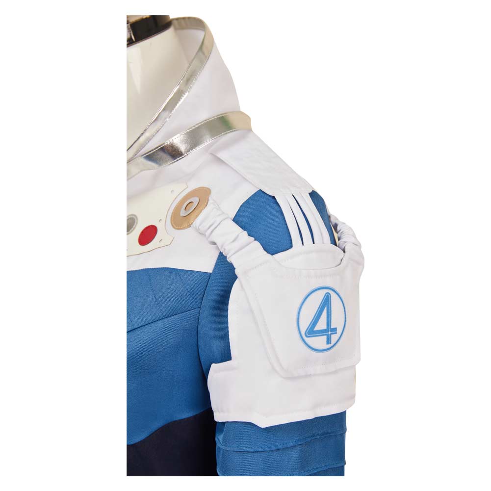 The Fantastic Four: First Steps(2025) Invisible Woman Combinaison Spatiale Bleu et Blanche Cosplay Costume