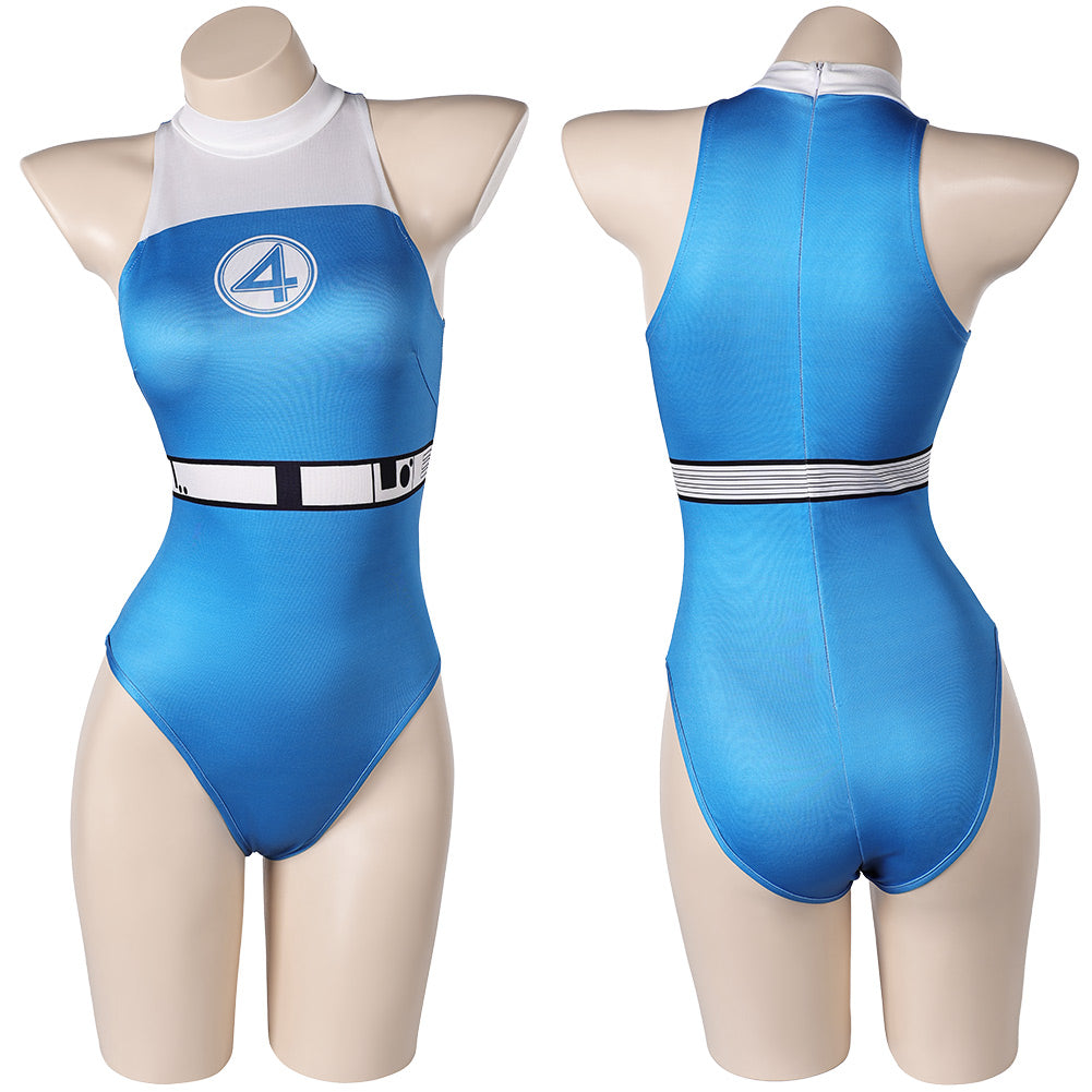 The Fantastic Four: First Steps(2025) Invisible Woman Sue Storm Maillot de Bain One Piece Cosplay Costume