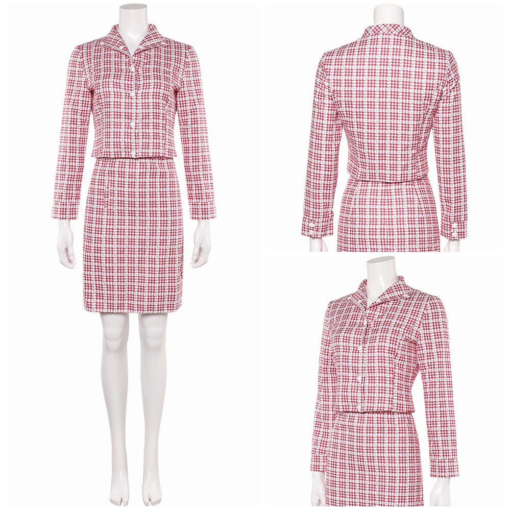 The Fantastic Four: First Steps(2025) Invisible Woman Tenue à Carreaux Rouge et Blanc Cosplay Costume