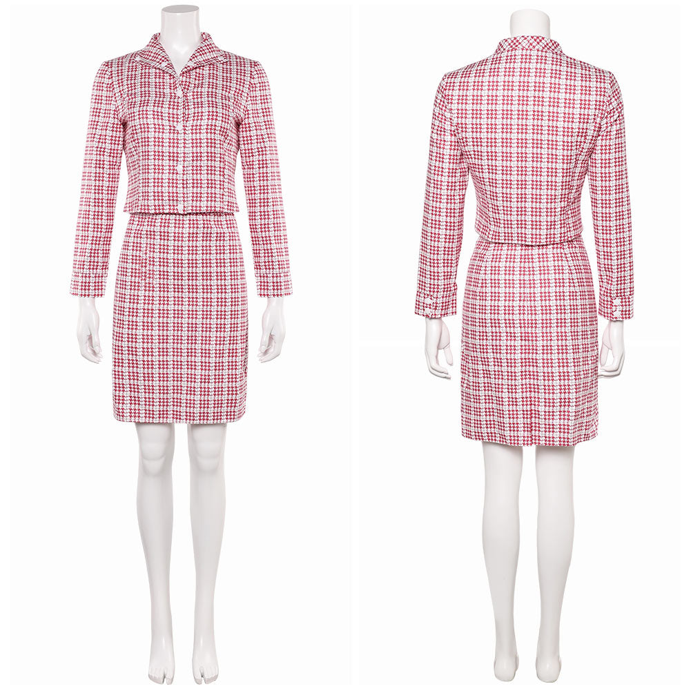 The Fantastic Four: First Steps(2025) Invisible Woman Tenue à Carreaux Rouge et Blanc Cosplay Costume