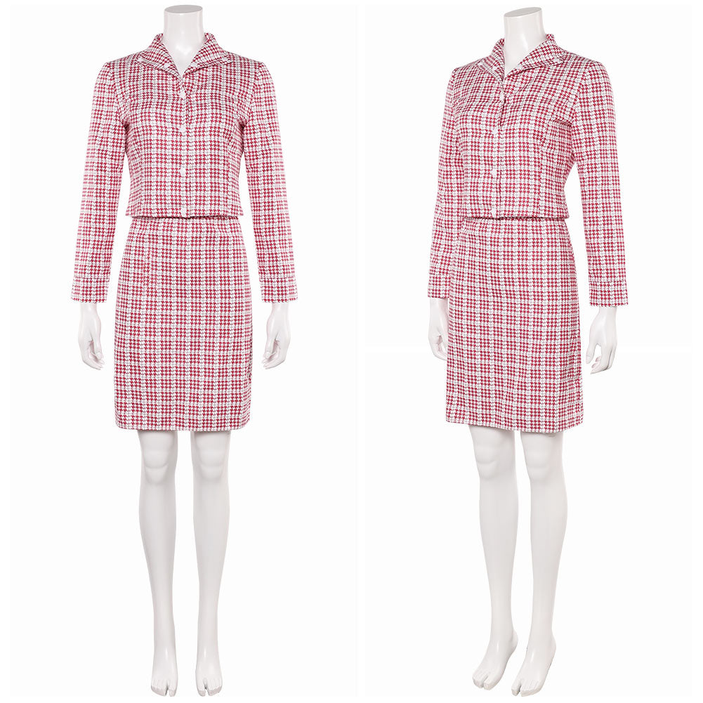 The Fantastic Four: First Steps(2025) Invisible Woman Tenue à Carreaux Rouge et Blanc Cosplay Costume