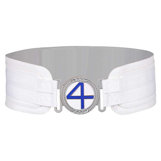 The Fantastic Four: First Steps(2025) Mr. Fantastic Ceinture Blanche Cosplay Accessoire