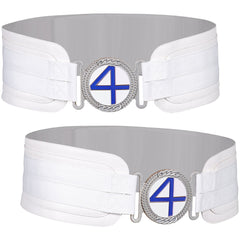 The Fantastic Four: First Steps(2025) Mr. Fantastic Ceinture Blanche Cosplay Accessoire