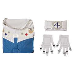 The Fantastic Four: First Steps(2025) Mr. Fantastic Combinaison Spatiale Bleue et Blanche Cosplay Costume