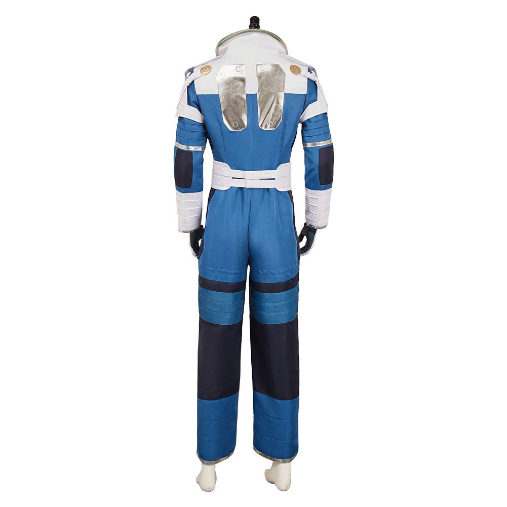 The Fantastic Four: First Steps(2025) Mr. Fantastic Combinaison Spatiale Bleue et Blanche Cosplay Costume