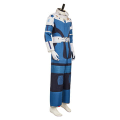 The Fantastic Four: First Steps(2025) Mr. Fantastic Combinaison Spatiale Bleue et Blanche Cosplay Costume