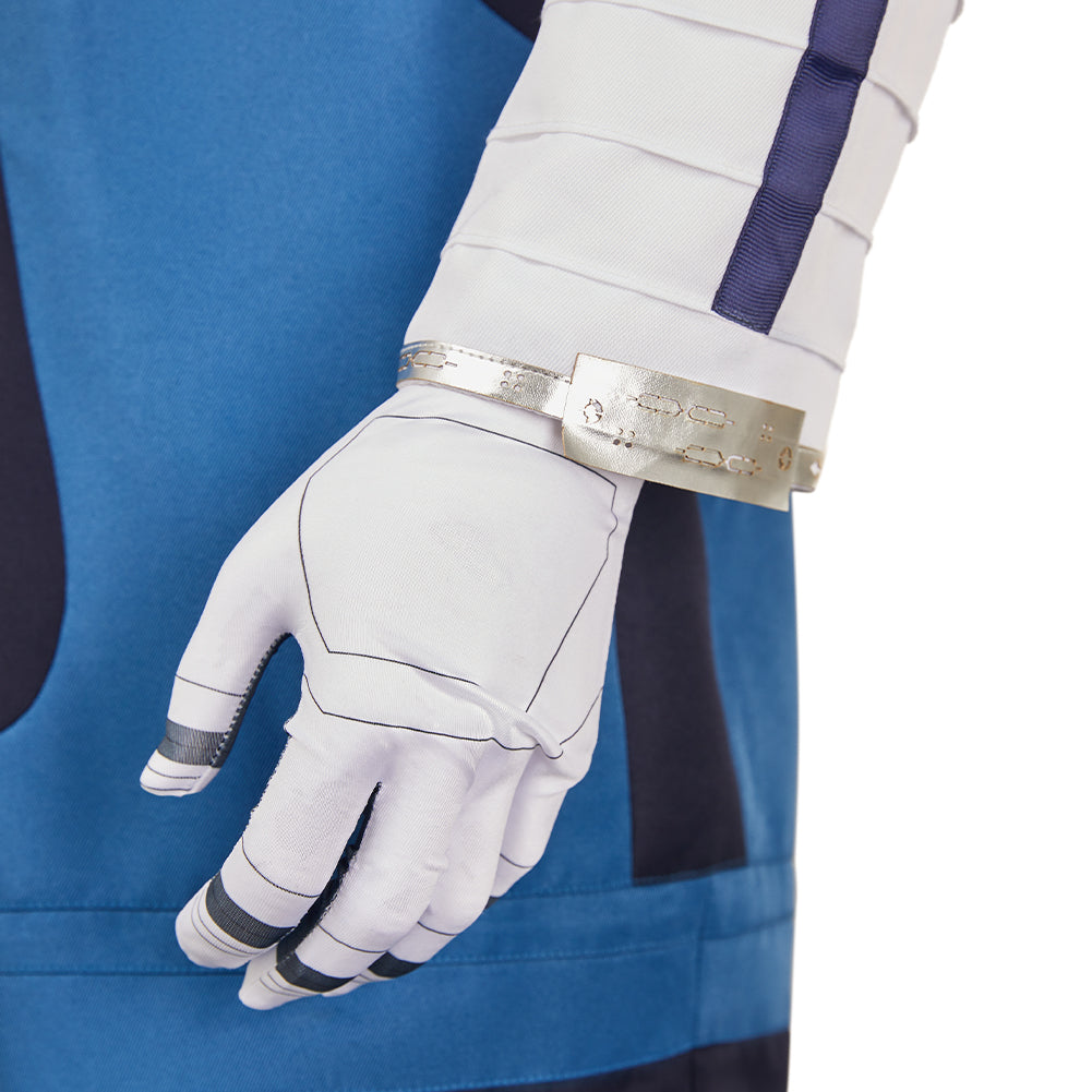 The Fantastic Four: First Steps(2025) Mr. Fantastic Combinaison Spatiale Bleue et Blanche Cosplay Costume