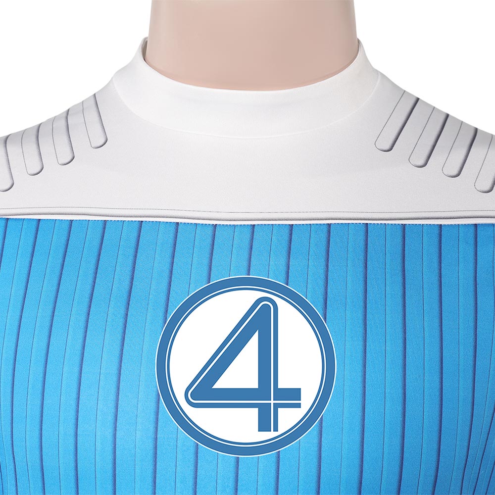 The Fantastic Four: First Steps(2025) The Thing Combinaison Bleue Claire Cosplay Costume