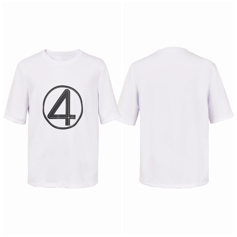 The Fantastic Four: First Steps(2025) The Thing T-shirt Blanc Cosplay Costume