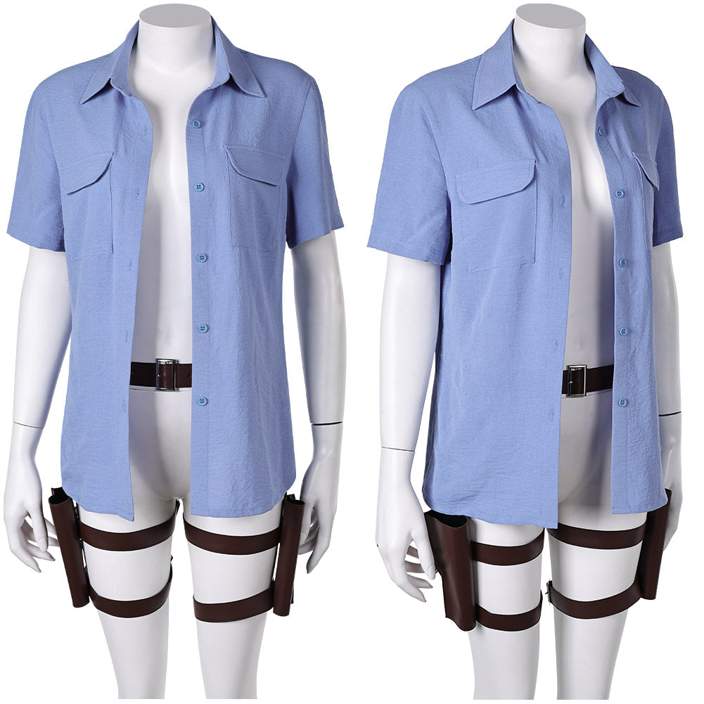 The Last of Us Saison 2(2025) Ellie Chemise Bleue Cosplay Costume