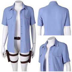 The Last of Us Saison 2(2025) Ellie Chemise Bleue Cosplay Costume