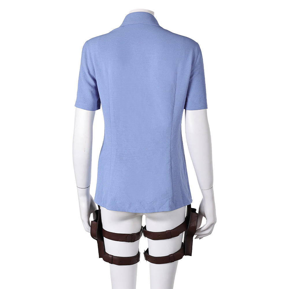 The Last of Us Saison 2(2025) Ellie Chemise Bleue Cosplay Costume