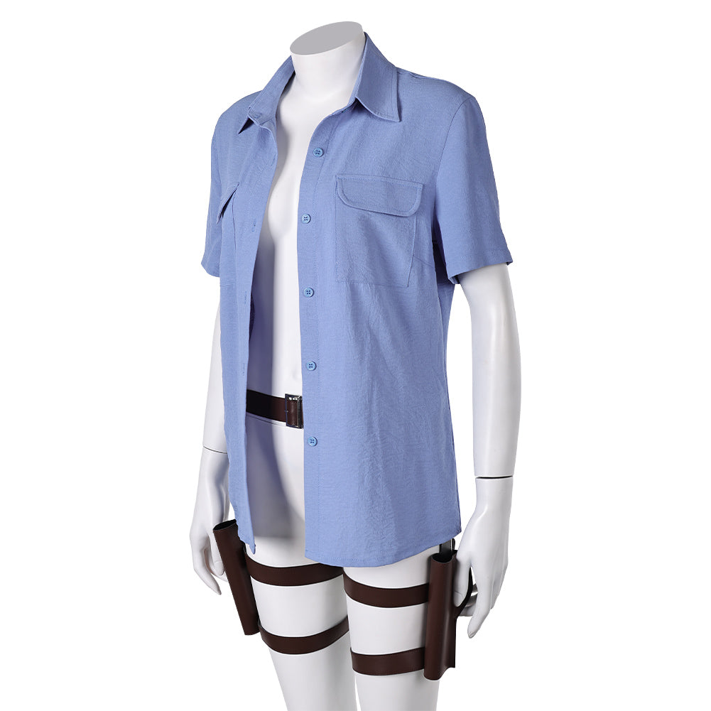 The Last of Us Saison 2(2025) Ellie Chemise Bleue Cosplay Costume