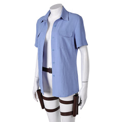 The Last of Us Saison 2(2025) Ellie Chemise Bleue Cosplay Costume