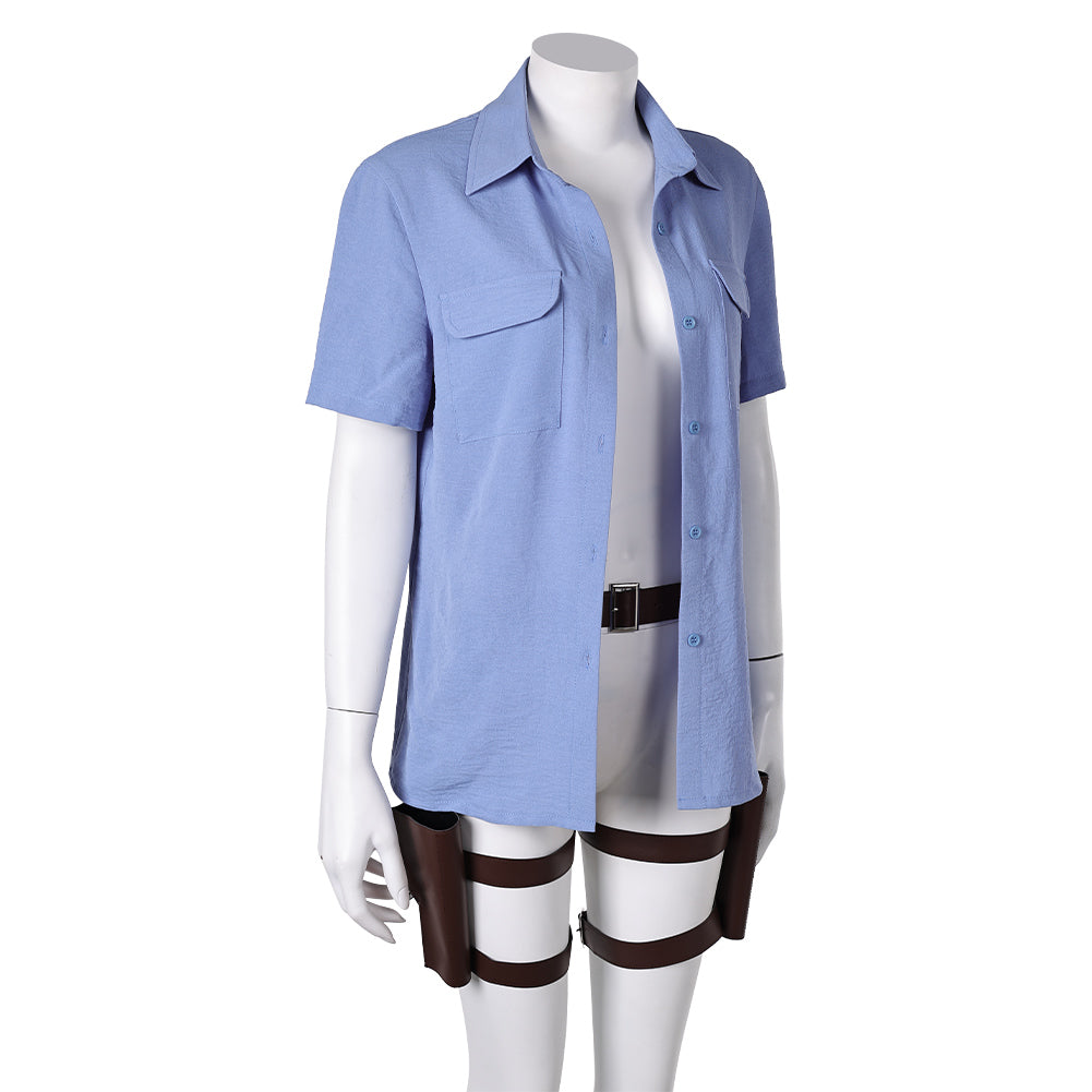 The Last of Us Saison 2(2025) Ellie Chemise Bleue Cosplay Costume