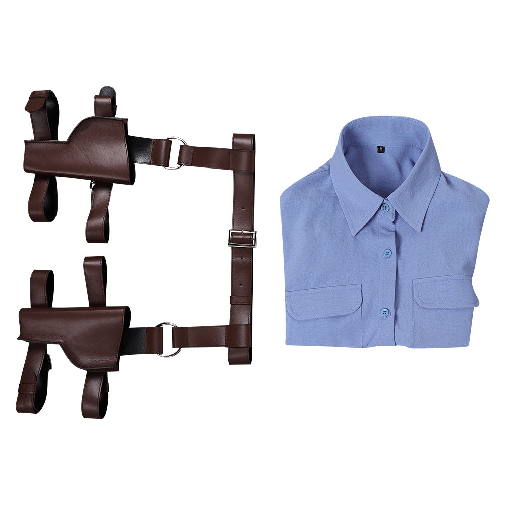 The Last of Us Saison 2(2025) Ellie Chemise Bleue Cosplay Costume