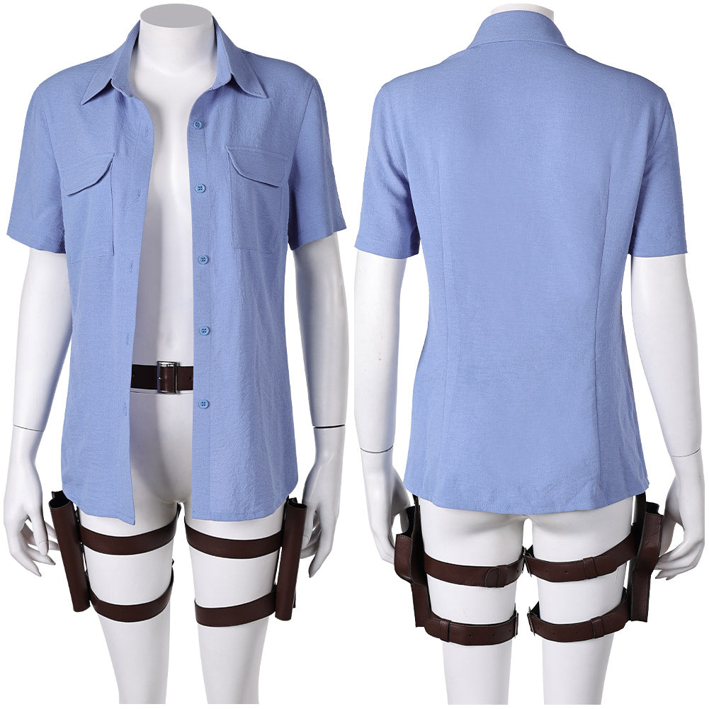 The Last of Us Saison 2(2025) Ellie Chemise Bleue Cosplay Costume