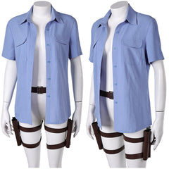 The Last of Us Saison 2(2025) Ellie Chemise Bleue Cosplay Costume