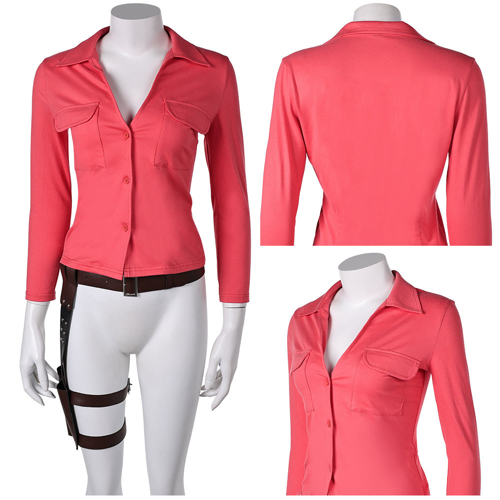The Last of Us Saison 2(2025) Ellie Chemise Rouge Cosplay Costume