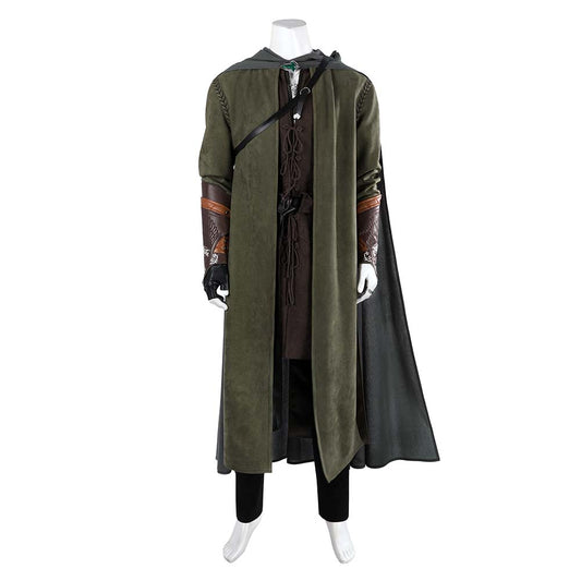 The Lord of The Rings Aragorn Tenue Verte de Luxe Cosplay Costume