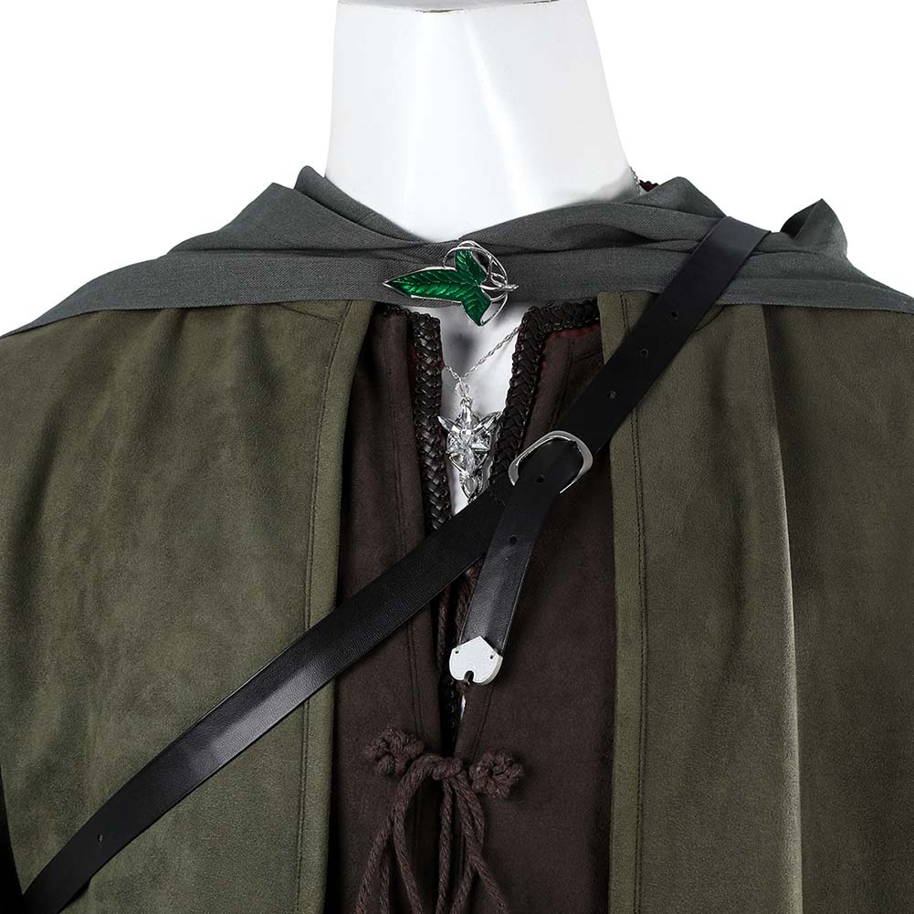 The Lord of The Rings Aragorn Tenue Verte de Luxe Cosplay Costume
