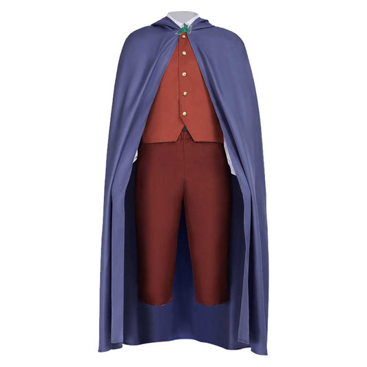 The Lord of The Rings Frodo Baggins Tenue Marrone et Bleue Cosplay Costume