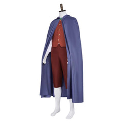 The Lord of The Rings Frodo Baggins Tenue Marrone et Bleue Cosplay Costume