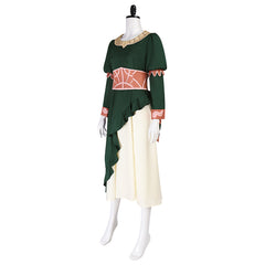 The Lord of The Rings Hera Robe Verte Médiévale Cosplay Costume