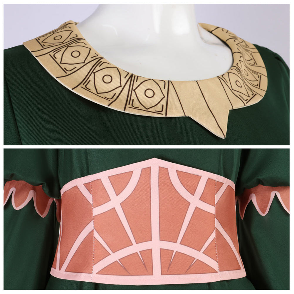 The Lord of The Rings Hera Robe Verte Médiévale Cosplay Costume