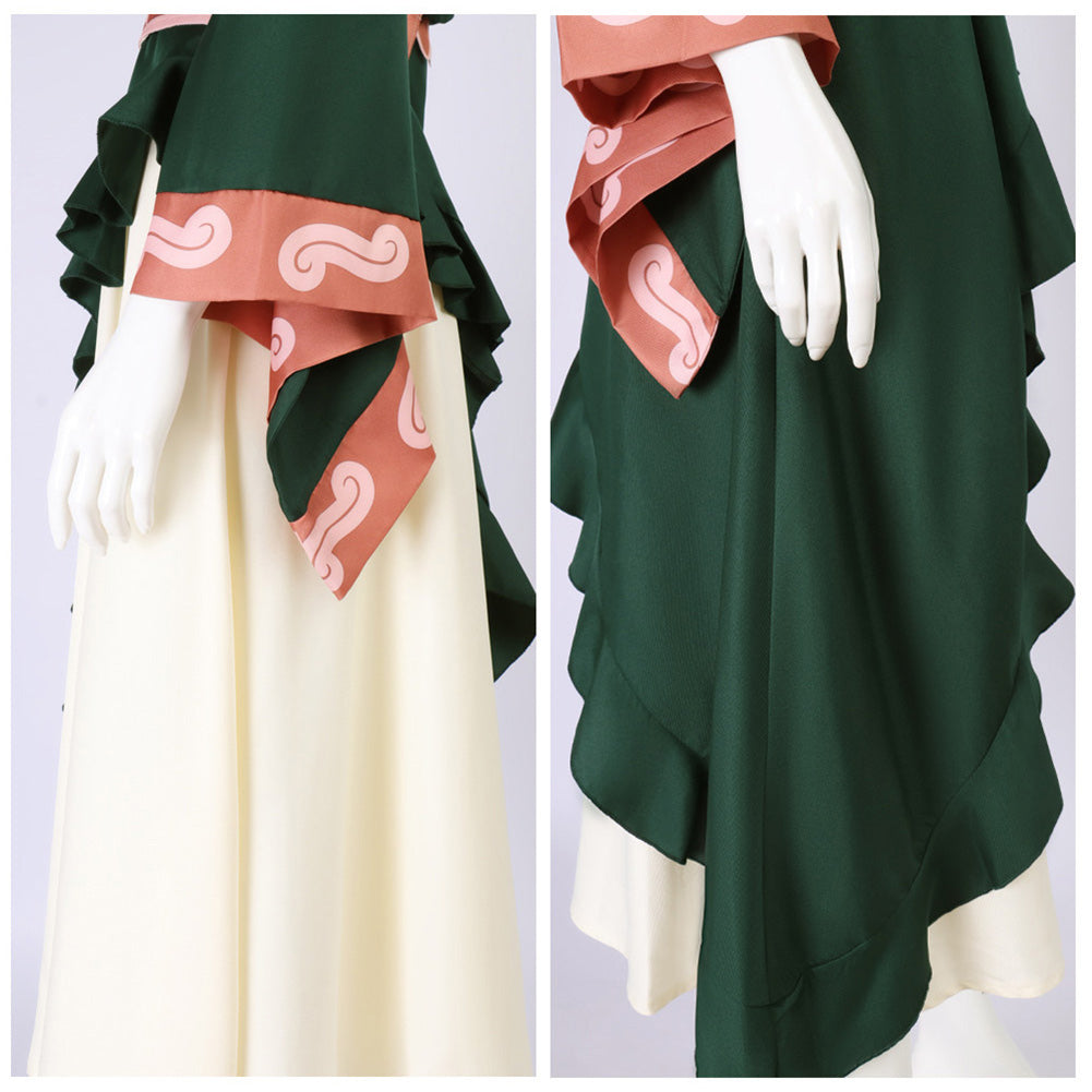 The Lord of The Rings Hera Robe Verte Médiévale Cosplay Costume