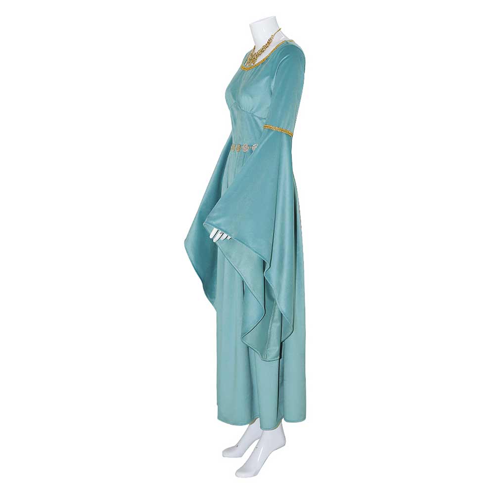 The Lord of the Rings: The Rings of Power Galadriel Robe Bleue Cosplay Costume