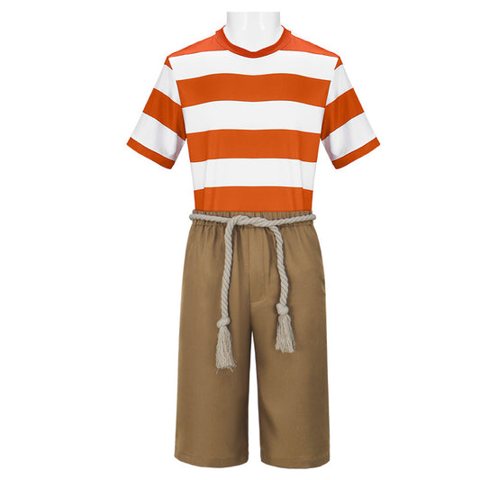 The SpongeBob Movie(2025) Patrick Star Tenue à Rayures Orange Cosplay Costume